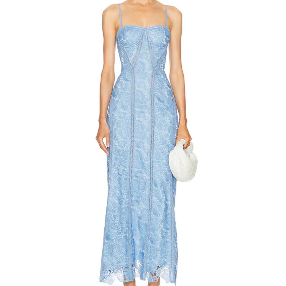 ROCOCO SAND Maxi Dress in Steel Blue